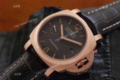 Swiss Grade Copy Luminor Marina Panerai Watch Rose Gold Case - Swiss AAA Grade